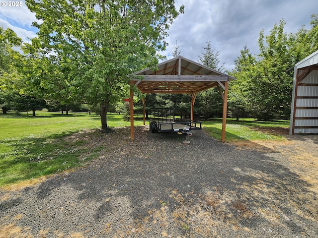 view of road with aphalt driveway
