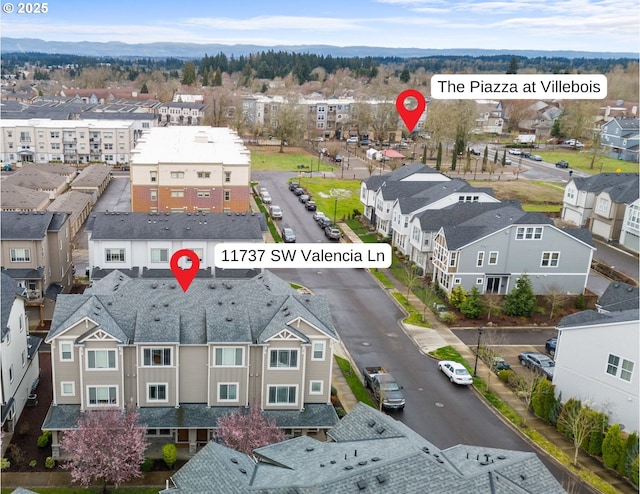 bird's eye view featuring a residential view