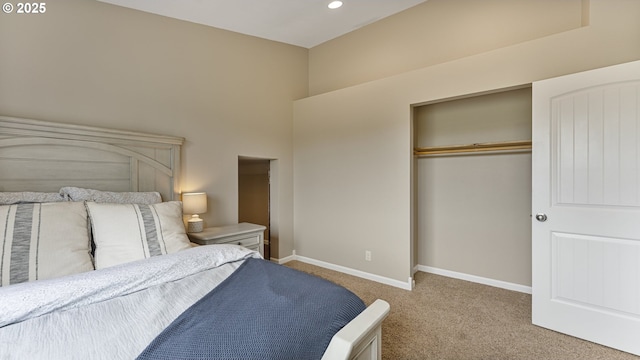 87951 Blazer Ln, Bandon, OR 97411 - bedroom with carpet, a closet, and recessed lighting