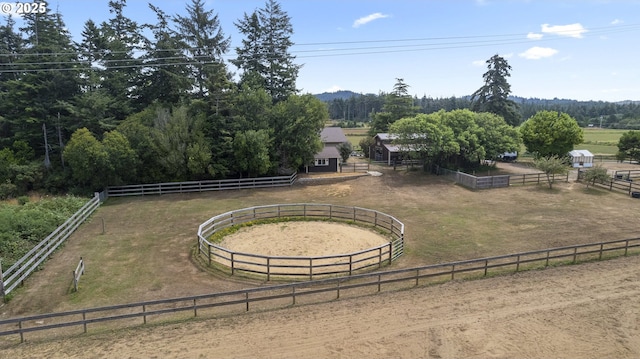 87951 Blazer Ln, Bandon, OR 97411 - view of yard with an enclosed riding area and a view of countryside