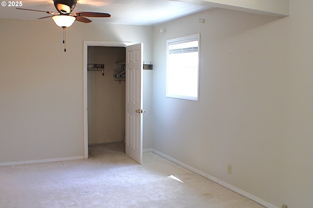 131 Mountain View Ave, Myrtle Creek, OR 97457 - unfurnished bedroom featuring light colored carpet, a closet, and ceiling fan