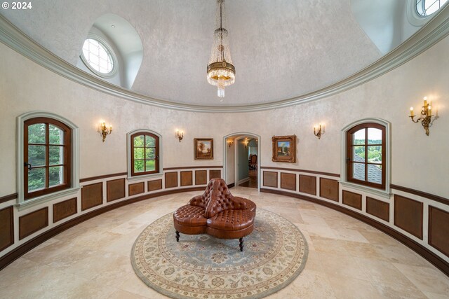 26480 SW Wilken Ln, West Linn, OR 97068 - building lobby with a towering ceiling and wainscoting
