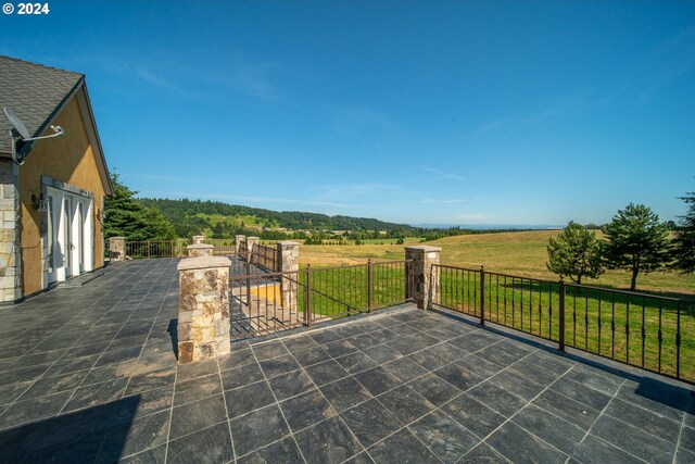 26480 SW Wilken Ln, West Linn, OR 97068 - view of patio / terrace featuring a view of countryside