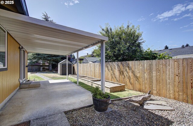 10808 NE 92nd Cir, Vancouver, WA 98662 - fenced backyard with a storage unit and a patio area