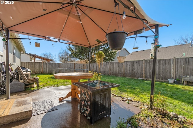 view of patio / terrace with a fenced backyard