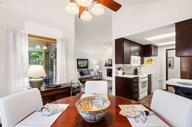 14935 NE Sacramento St Unit 28, Portland, OR 97230 - dining space with a fireplace