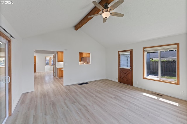 921 SE 168th Ave, Portland, OR 97233 - unfurnished living room with ceiling fan and light wood-style floors