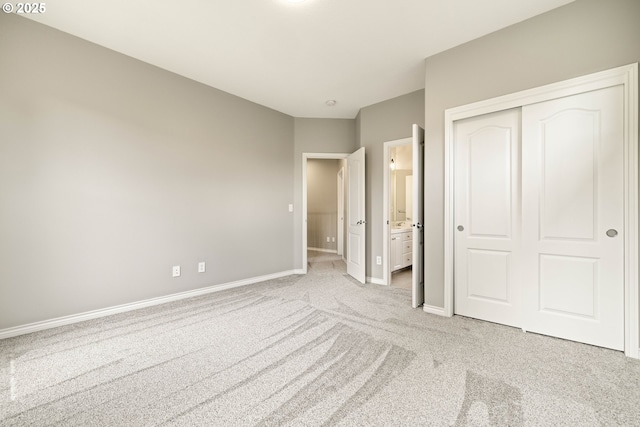 10695 SW Meier Dr, Tualatin, OR 97062 - unfurnished bedroom with light colored carpet, a closet, and ensuite bathroom