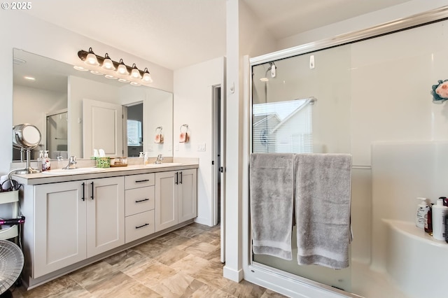 1319 S 29th Blvd, Cornelius, OR 97113 - bathroom featuring a stall shower and double vanity