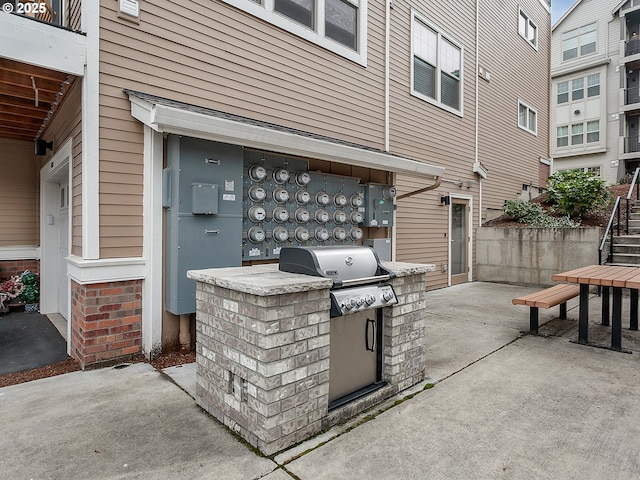 view of patio featuring area for grilling