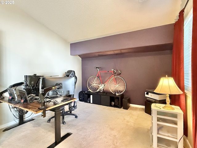 2942 NW Watkins Ct, Camas, WA 98607 - carpeted home office featuring lofted ceiling