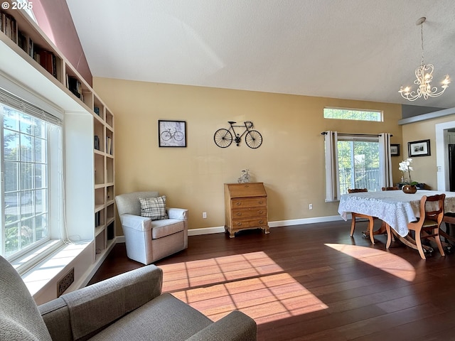 2942 NW Watkins Ct, Camas, WA 98607 - living area with a chandelier, hardwood / wood-style flooring, and healthy amount of natural light