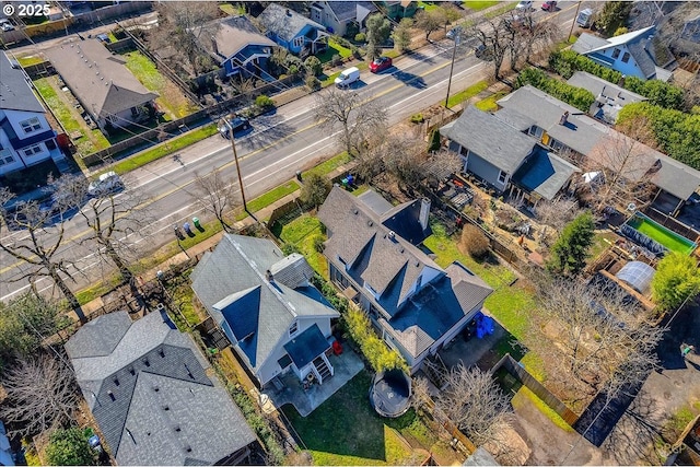 bird's eye view with a residential view