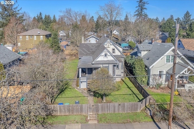 drone / aerial view featuring a residential view