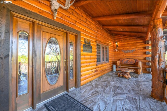 95787 Territorial Hwy, Monroe, OR 97456 - view of exterior entry featuring a porch