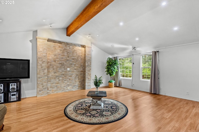 1000 S King St, Seaside, OR 97138 - living area featuring wood finished floors and recessed lighting