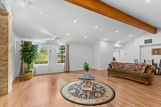 1000 S King St, Seaside, OR 97138 - living room featuring light wood-type flooring, recessed lighting, and baseboards