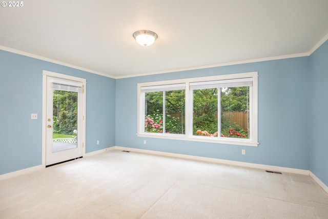 1444 Russet Dr, Eugene, OR 97401 - spare room with crown molding and carpet floors