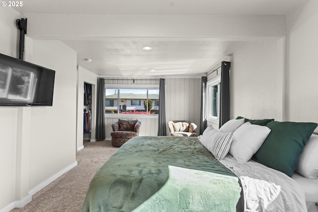 bedroom featuring baseboards and carpet floors