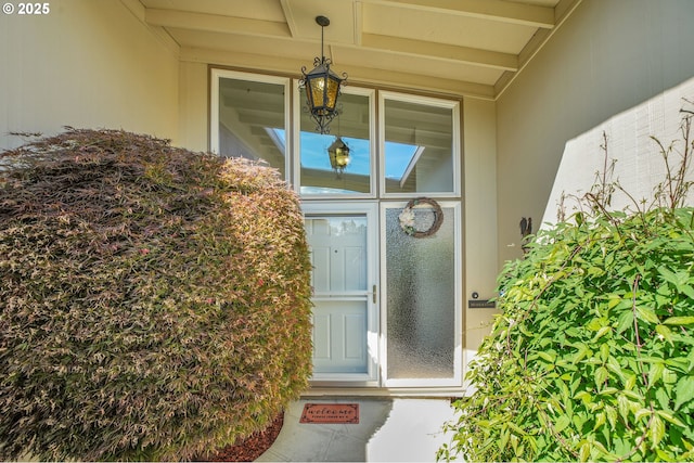 4420 NW 187th Ave, Portland, OR 97229 - doorway to property with stucco siding