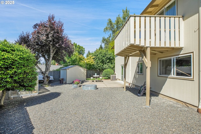 4420 NW 187th Ave, Portland, OR 97229 - view of yard featuring a shed, a patio, and a balcony