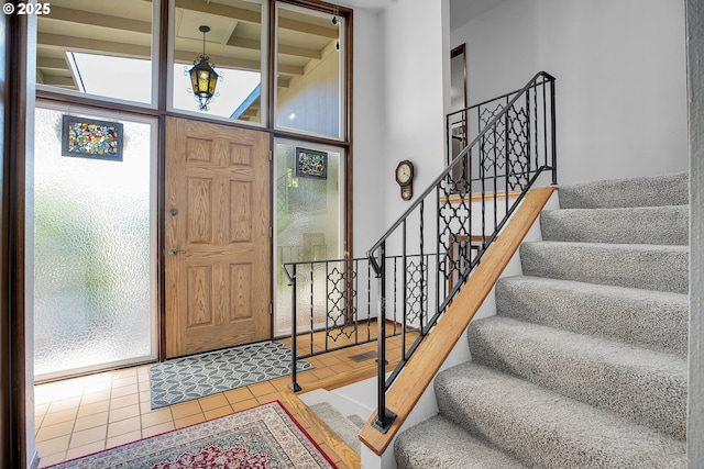 4420 NW 187th Ave, Portland, OR 97229 - tiled entrance foyer with stairway