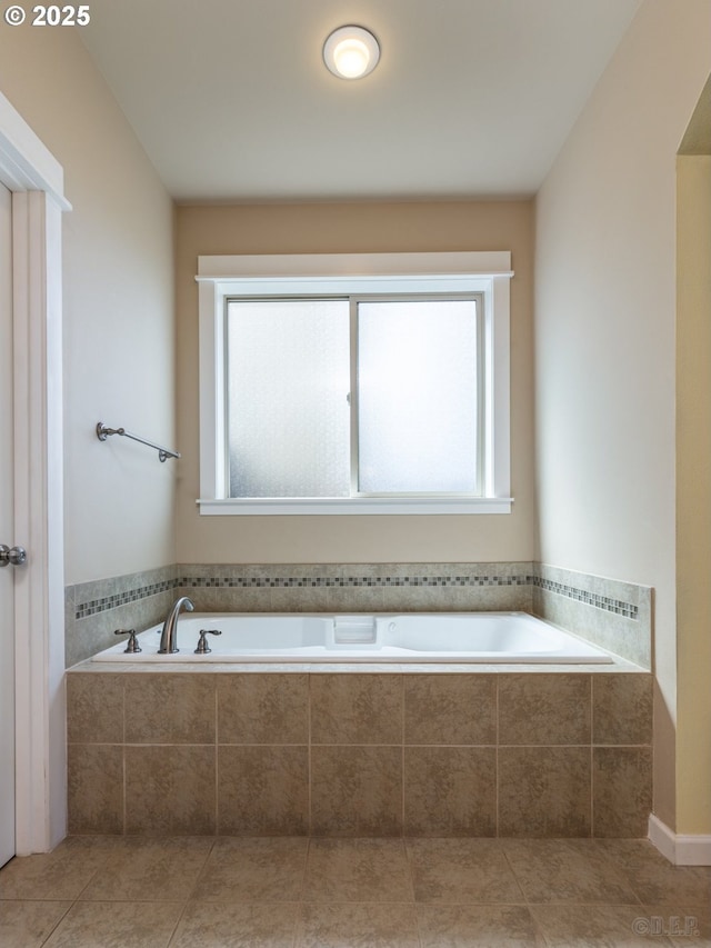 34511 Noble Rd, Saint Helens, OR 97051 - bathroom with tile patterned flooring and a garden tub