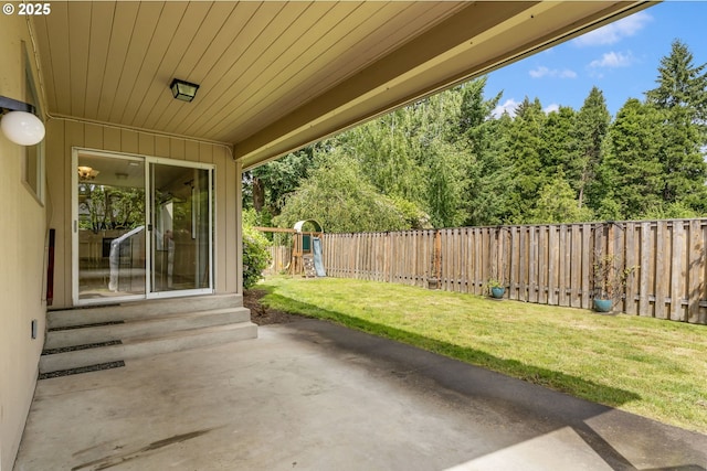 12370 SW 121st Ave, Tigard, OR 97223 - view of patio / terrace featuring entry steps and a playground