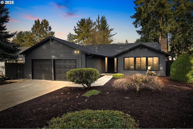 view of front of house featuring a garage