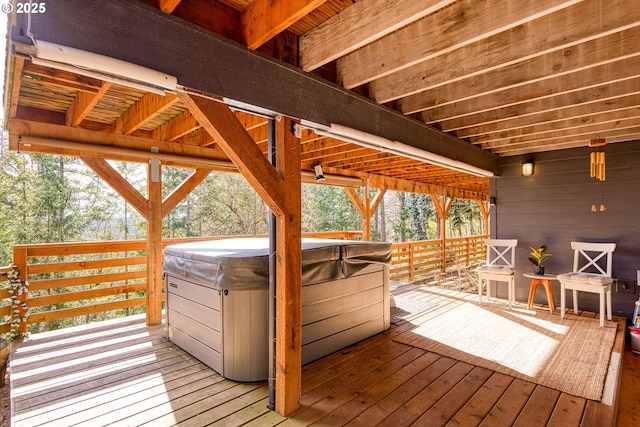10951 SE Valley View Ter, Happy Valley, OR 97086 - wooden deck with a hot tub