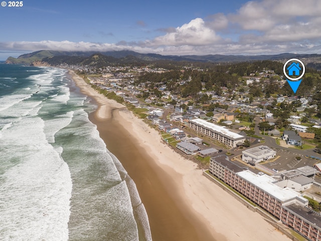 1844 NW 33rd St, Lincoln City, OR 97367 - bird's eye view of a water and mountain view