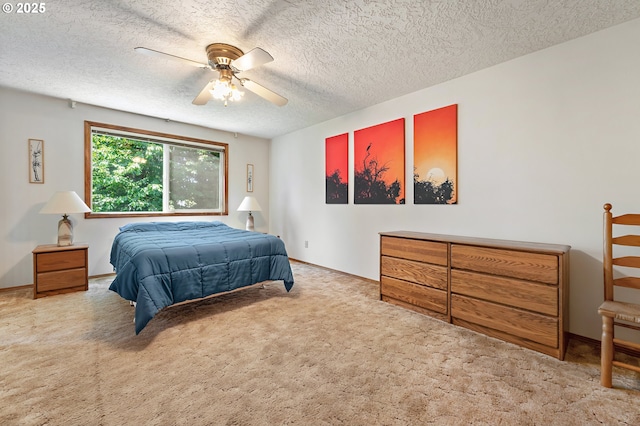 1430 NW 19th St, Gresham, OR 97030 - bedroom with carpet floors, a textured ceiling, and a ceiling fan