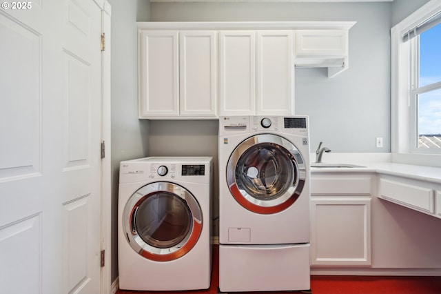 1365 NW 96th Ave, Portland, OR 97229 - washroom with washer and clothes dryer and cabinet space