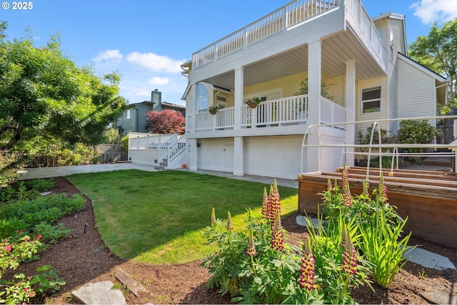 1365 NW 96th Ave, Portland, OR 97229 - view of side of home with stairs, a yard, and a porch