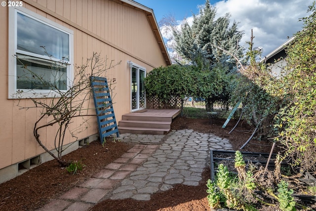 view of yard with a patio area