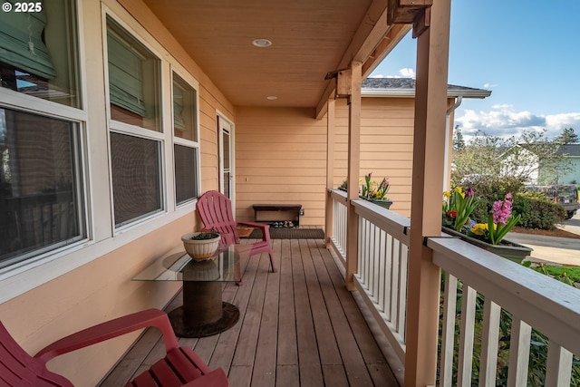 balcony with covered porch