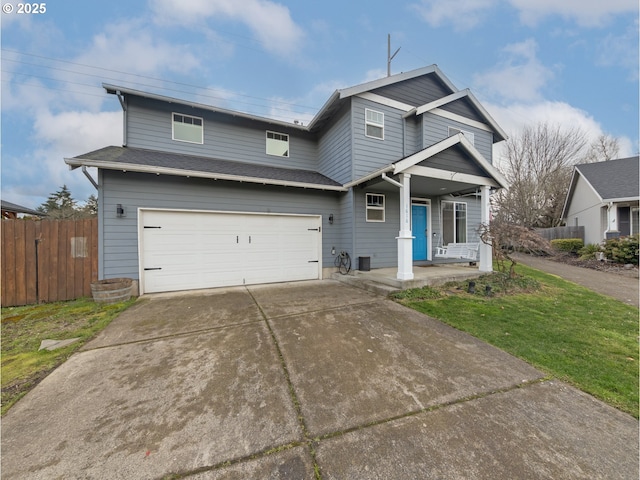 1616 Primrose Ln, Forest Grove, OR 97116 - traditional-style house with a porch, a garage, and concrete driveway
