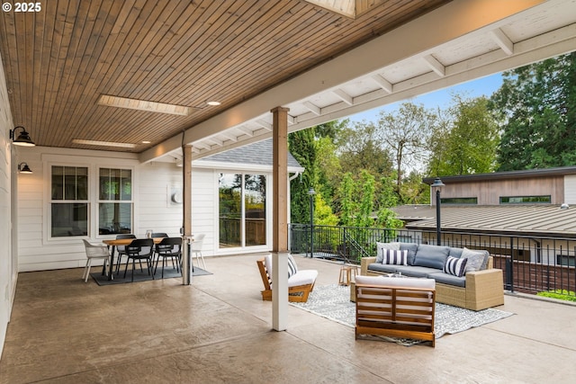 3184 SW 73rd Ave, Portland, OR 97225 - view of patio with outdoor dining space, fence, and an outdoor living space