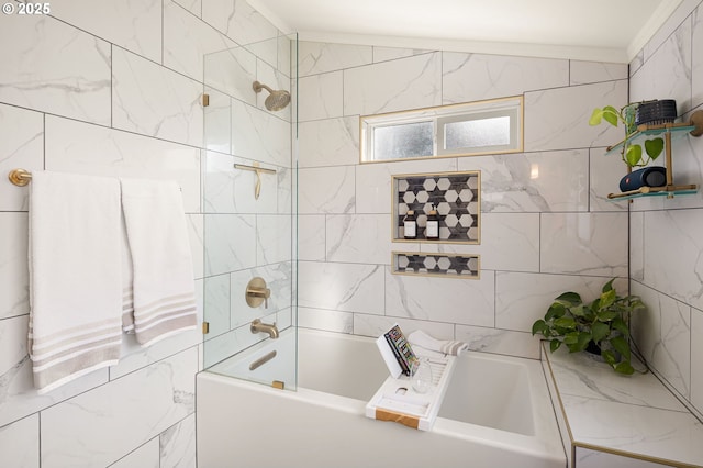 bathroom with shower / bathing tub combination