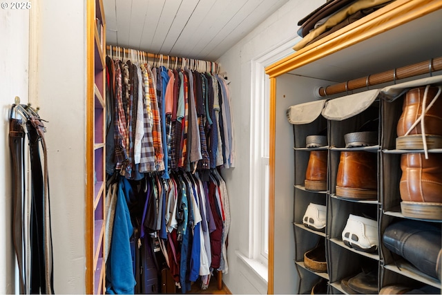 view of walk in closet