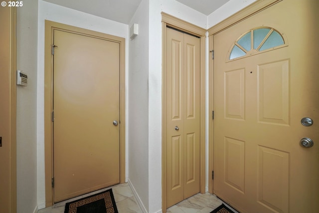 4001 12th St Cut Off SE Unit 18, Salem, OR 97302 - foyer entrance featuring light marble finish flooring and baseboards