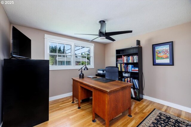 1375 NW Murray Rd, Portland, OR 97229 - office space with ceiling fan, light wood finished floors, and baseboards