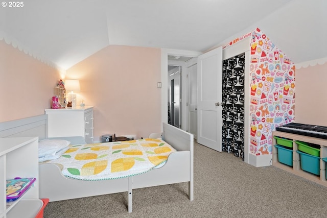 165 15th St, Salem, OR 97301 - bedroom with carpet and lofted ceiling