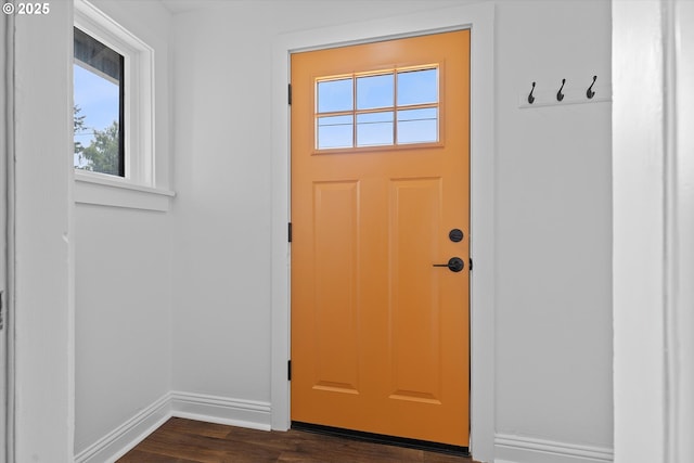 705 SE 5th St, Gresham, OR 97080 - entryway featuring baseboards and dark wood finished floors