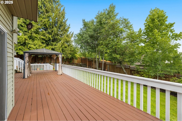 4025 Horton Rd, West Linn, OR 97068 - deck featuring a gazebo and a fenced backyard