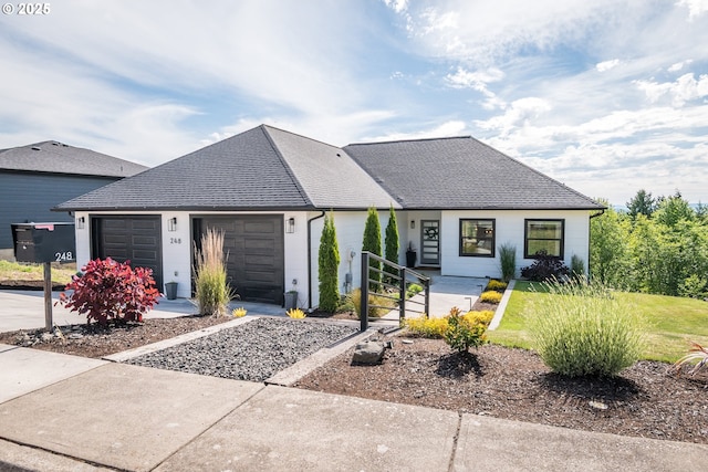 248 Curtis Dr, Longview, WA 98632 - view of front of property with an attached garage, roof with shingles, and a front lawn