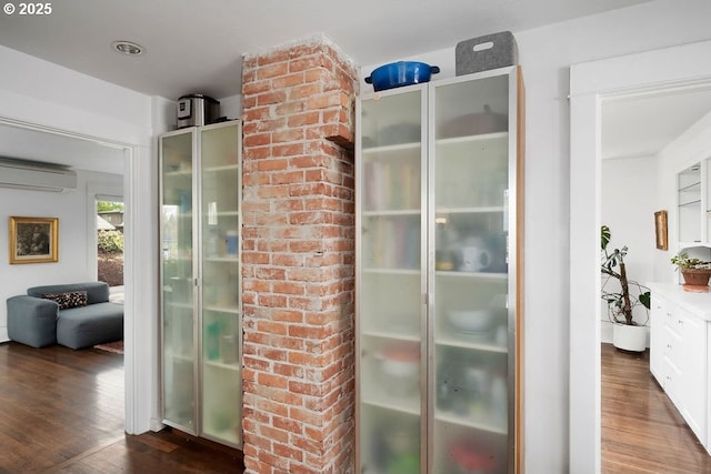 4541 NE 36th Ave, Portland, OR 97211 - detailed view of wood finished floors and an AC wall unit