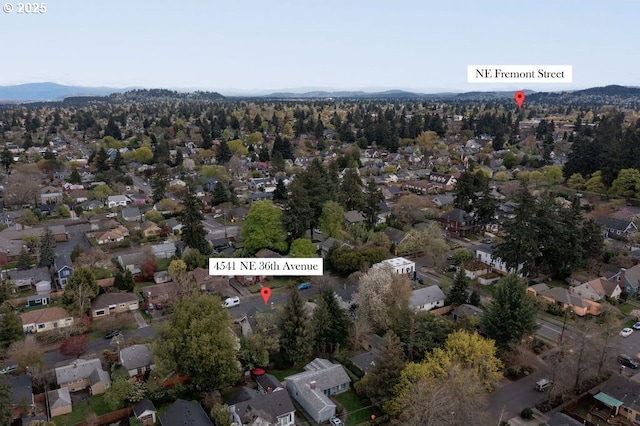 4541 NE 36th Ave, Portland, OR 97211 - aerial view of property and surrounding area with nearby suburban area