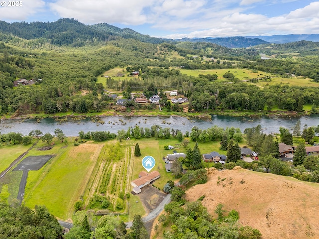 1223 Sable Dr, Roseburg, OR 97470 - aerial view of sparsely populated area featuring a water and mountain view