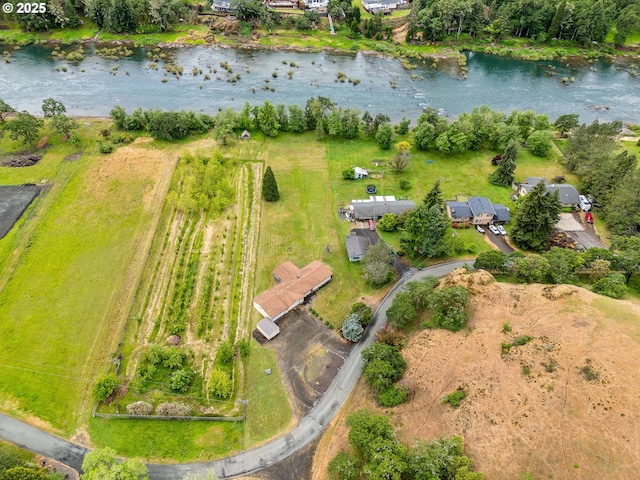 1223 Sable Dr, Roseburg, OR 97470 - aerial overview of property's location with a large body of water and rural landscape
